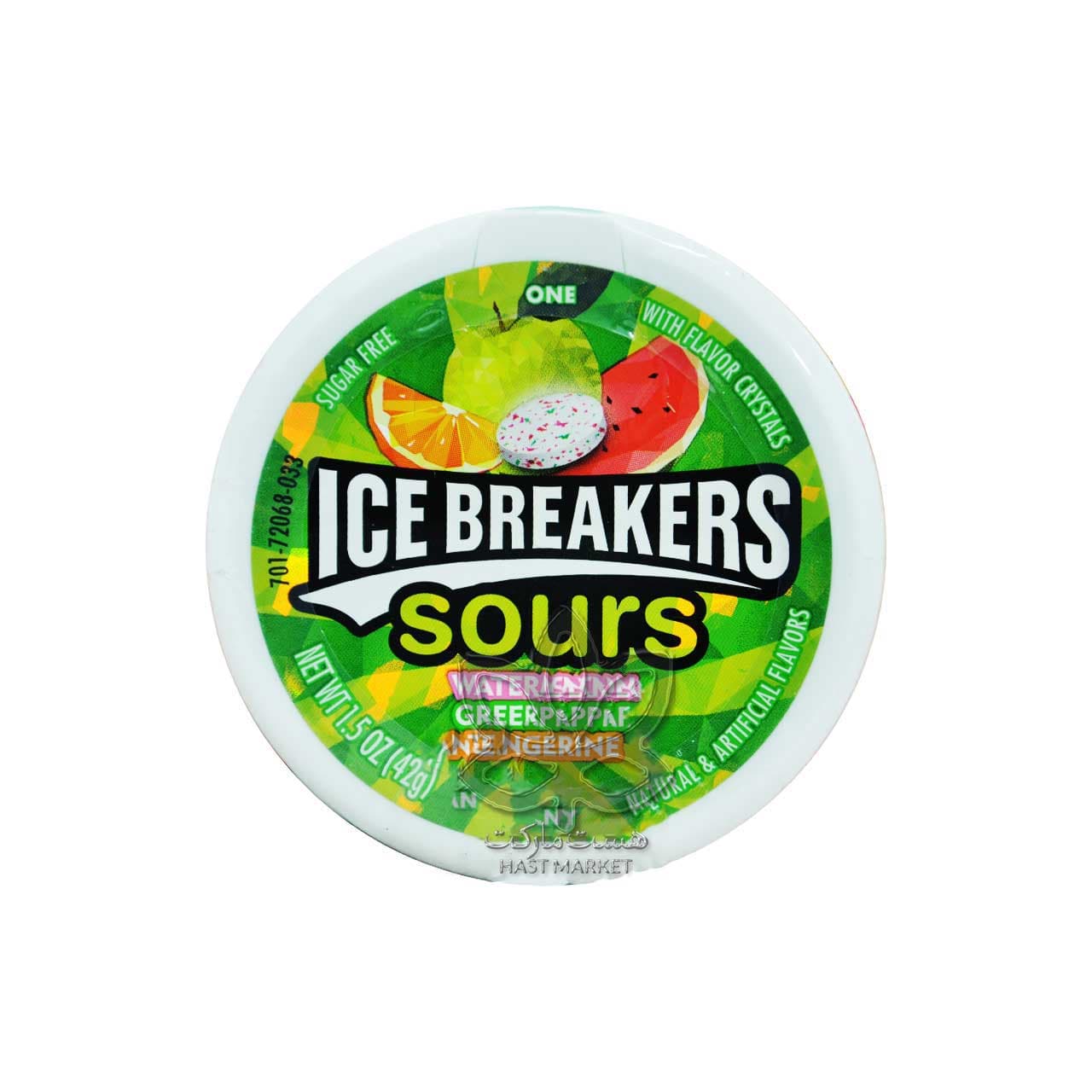 آبنبات ترش هندوانه ، نارنگی و سیب سبز بدون شکر آیس بریکرز – ice breakers