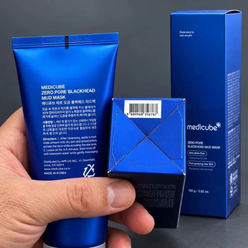 ماسک خاک رس کنترل منافذ و جوش سر سیاه مدی کیوب Medicube وزن 100 گرم — تصویر ۳
