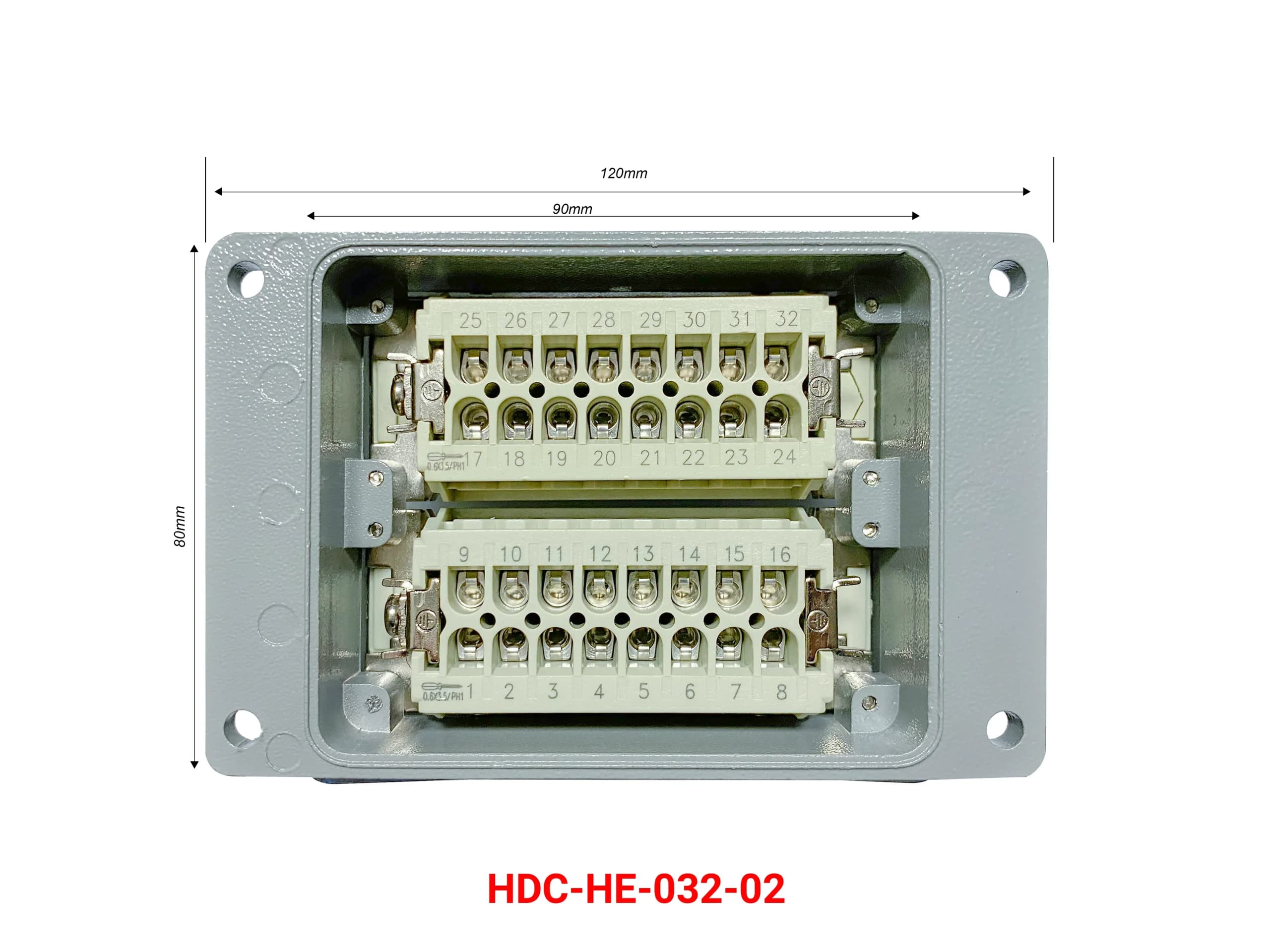 سوکت فرمان 32 پین مدل HDC-HE-32-2 — تصویر ۳