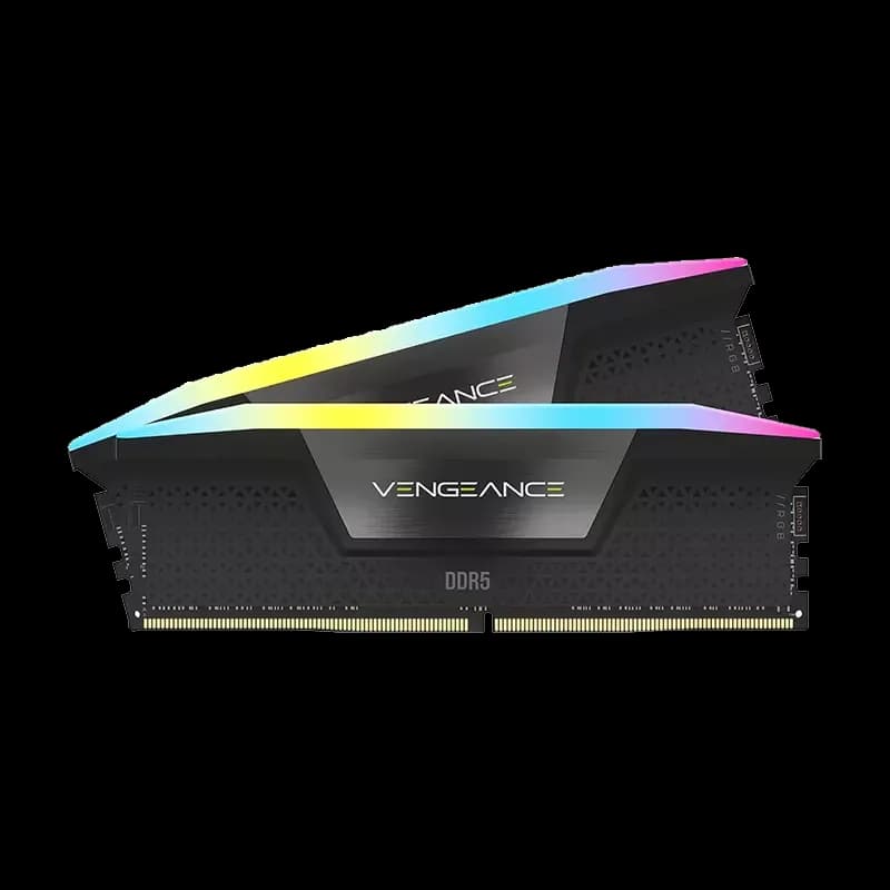 رم DDR5 دسکتاپ 32 گیگابایت 6000Mhz CL30 کورسیر مدل Vengance RGB Black دو کاناله