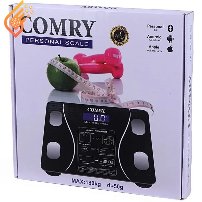 ترازو دیجیتال هوشمند بلوتوثی کمری Comry مدل 01 — تصویر ۴