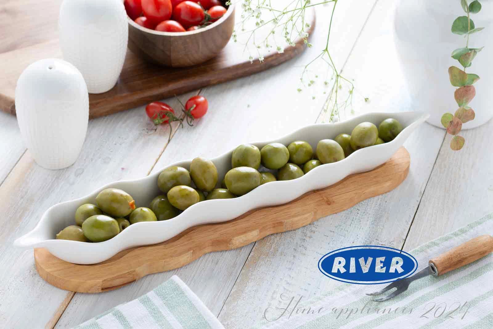 زیتون خوری ریور RIVER مدل بن چاینا چوب با تسمه کد 4920