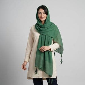 شال زنانه مدل نخی منگولهدار