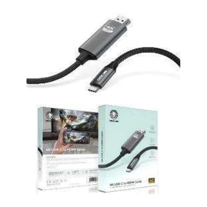 دانگل و دانگل انتقال تصویر بیسیم HDMI گرین لاین مدل 4K USB-C to HDMI Cable (2m) کد 3746