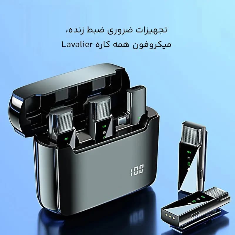 میکروفون یقه ای نویز کنسلینگ گرین لاین green lion 2 in 1 Digital (Type-C ) — تصویر ۲