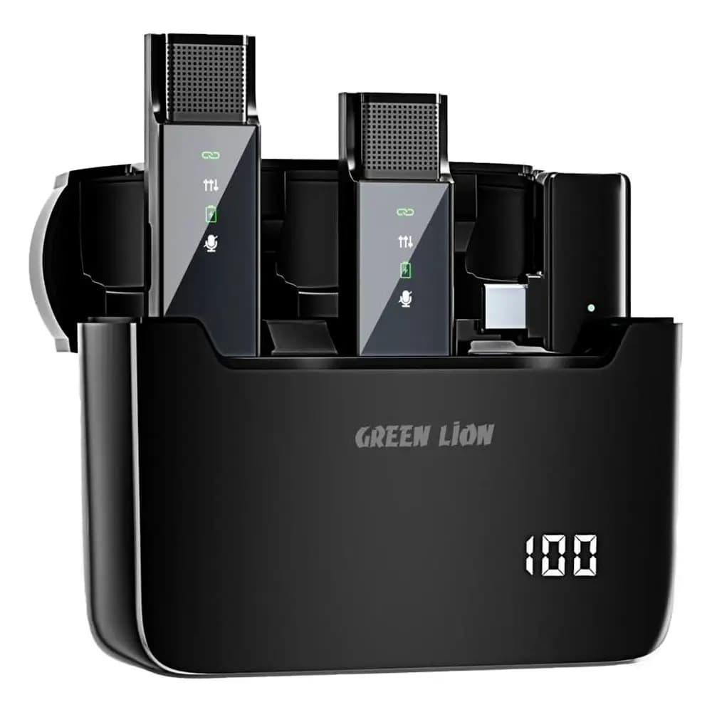 میکروفون یقه ای نویز کنسلینگ گرین لاین green lion 2 in 1 Digital (Type-C ) — تصویر ۴