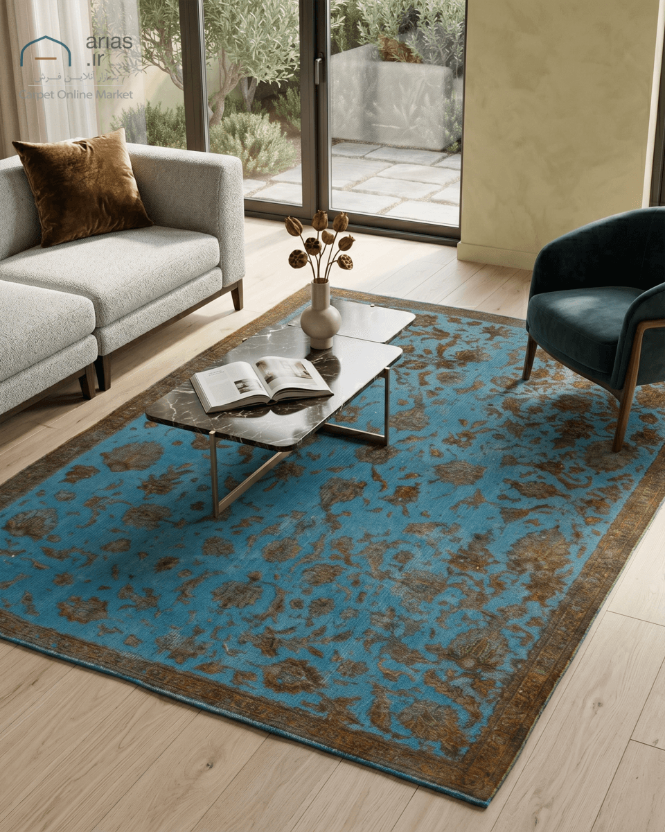 فرش دستبافت وینتیج تبریز 121215 کد D29186 — تصویر ۲