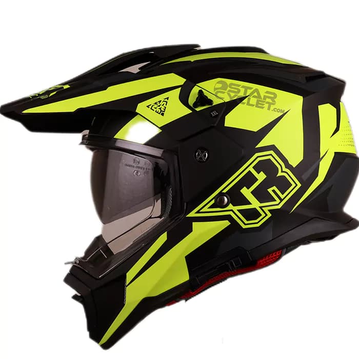 کلاه کاسکت ادونچری TIGER مدل BLACK NEON – GT1 — تصویر ۲