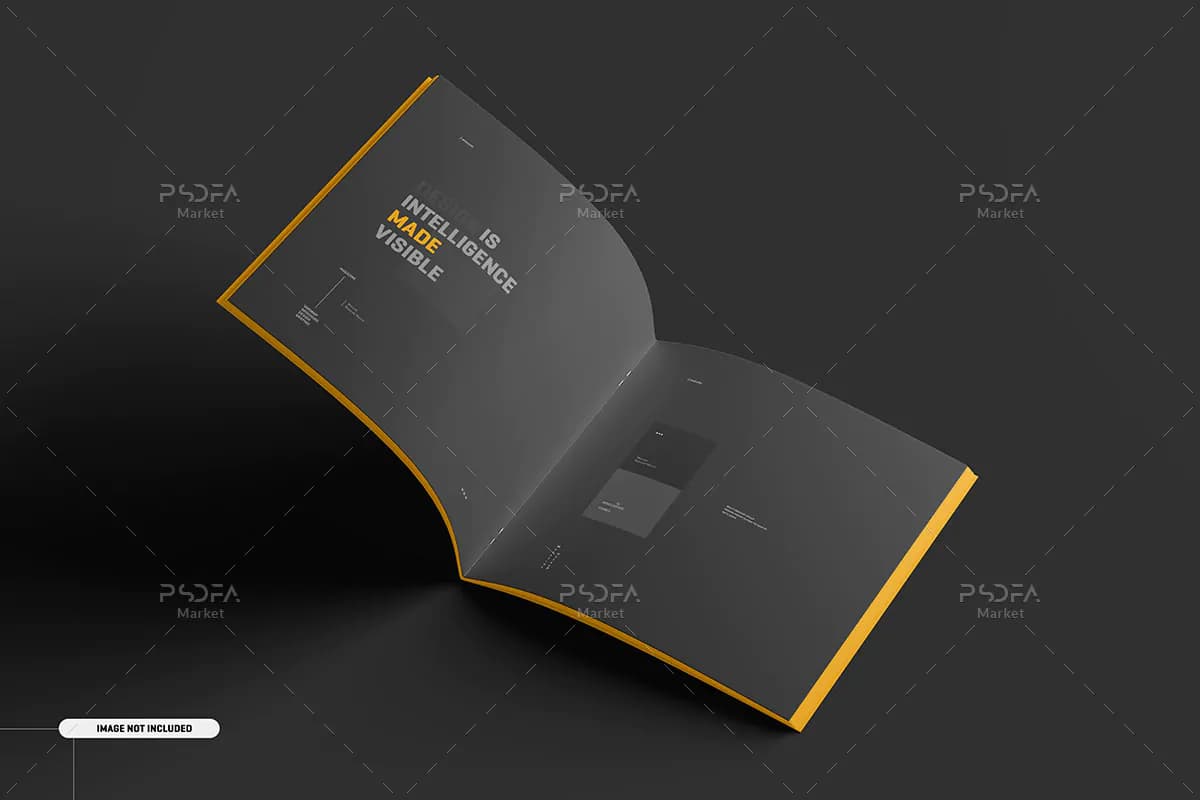 9 موکاپ بروشور مربعی شیک و زیبا — تصویر ۵