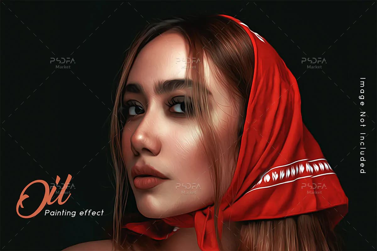 افکت عکس نقاشی رنگ روغن – PSD