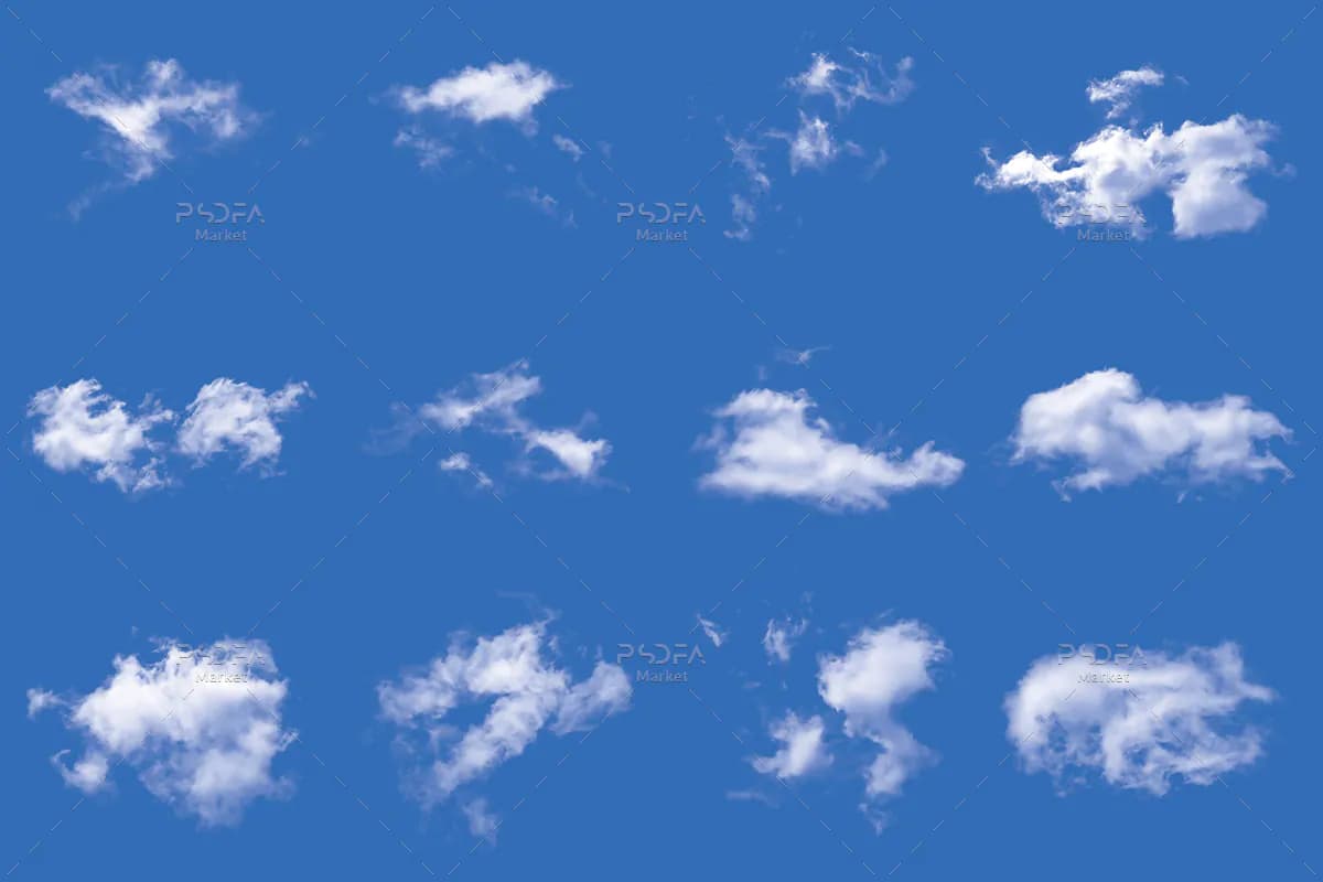 100 PNG ابر دوربری شده ترنسپرنت و بدون بک گراند — تصویر ۷