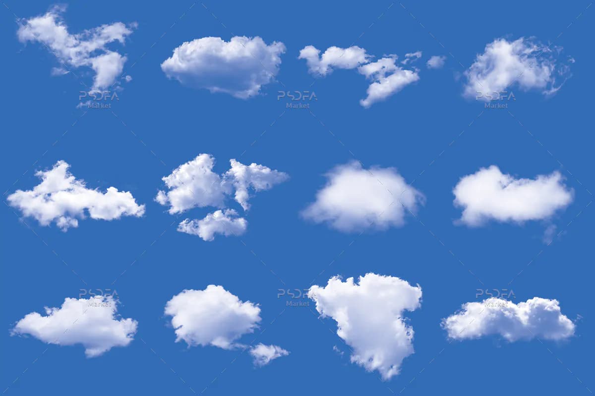 100 PNG ابر دوربری شده ترنسپرنت و بدون بک گراند — تصویر ۶