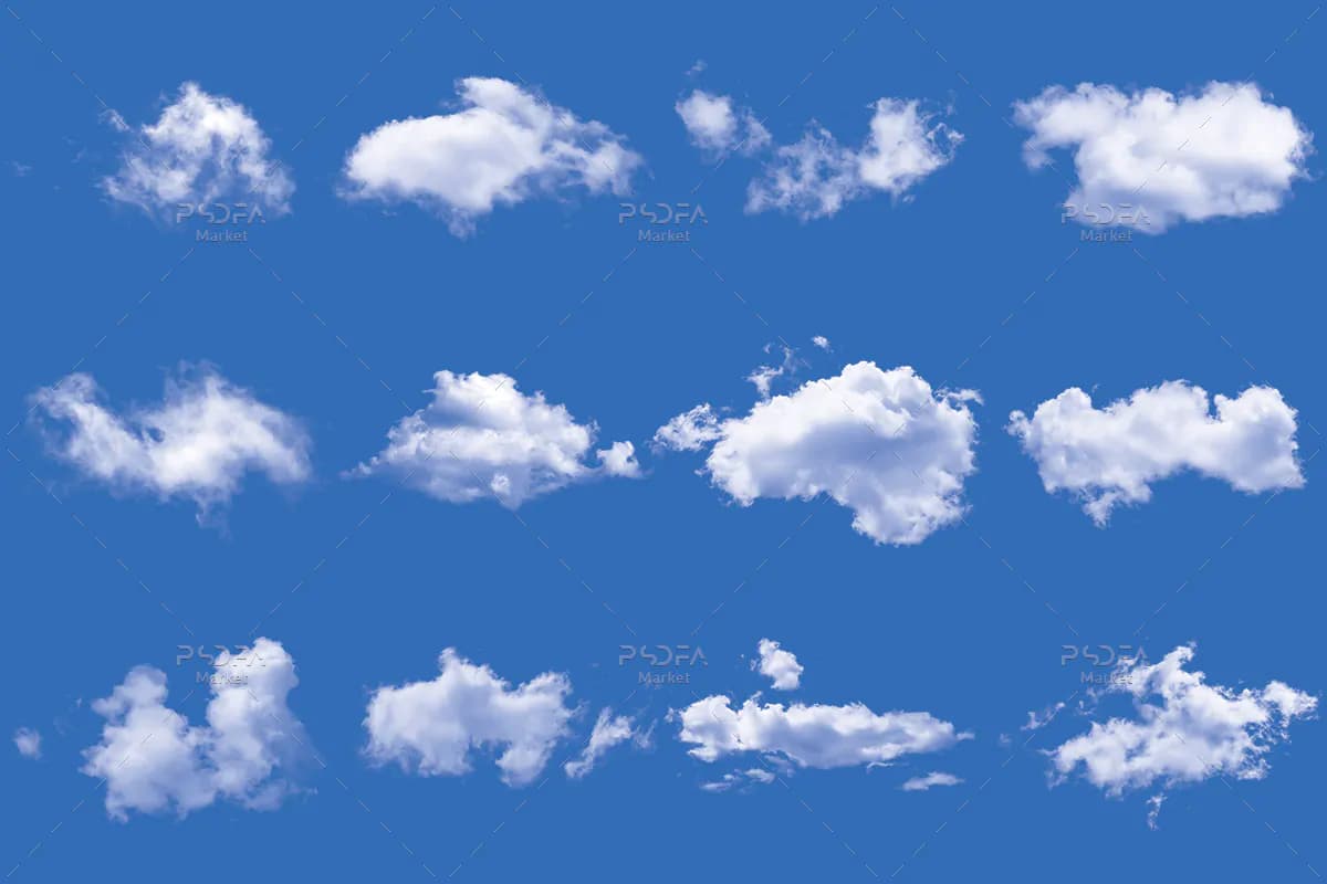 100 PNG ابر دوربری شده ترنسپرنت و بدون بک گراند — تصویر ۵