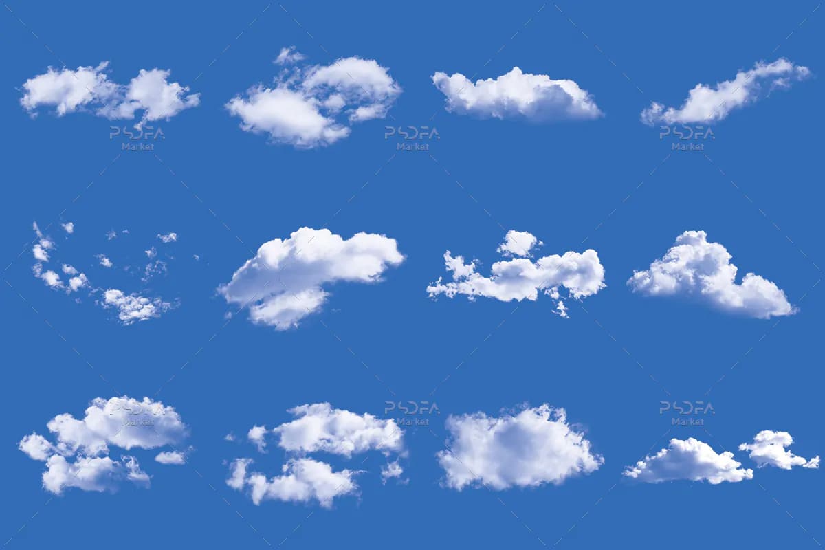 100 PNG ابر دوربری شده ترنسپرنت و بدون بک گراند — تصویر ۲