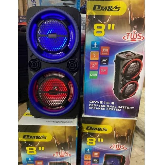 اسپیکر بلوتوث OM-E16 سایز بزرگ 8 اینچ — تصویر ۳