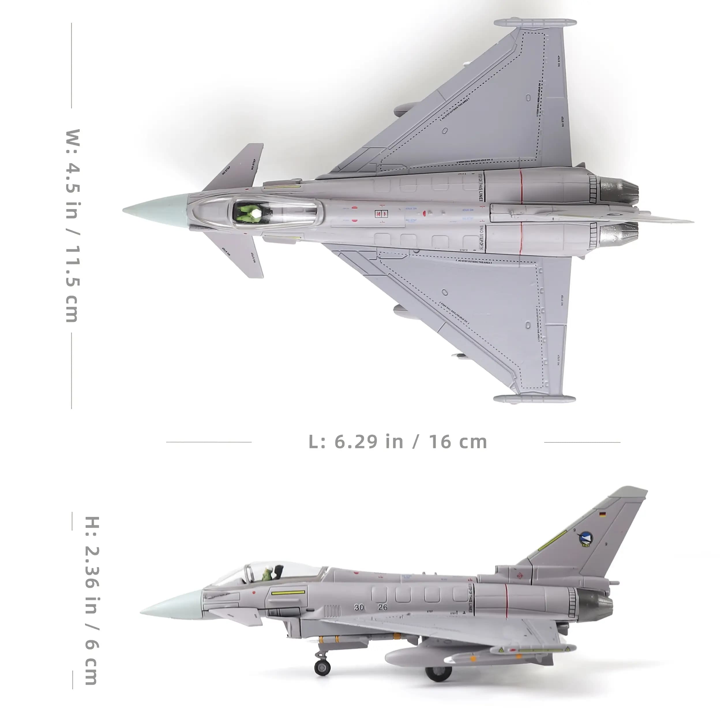 ماکت فلزی جنگنده یوروفایتر تایفون EF-2000 مقیاس ۱:۱۰۰