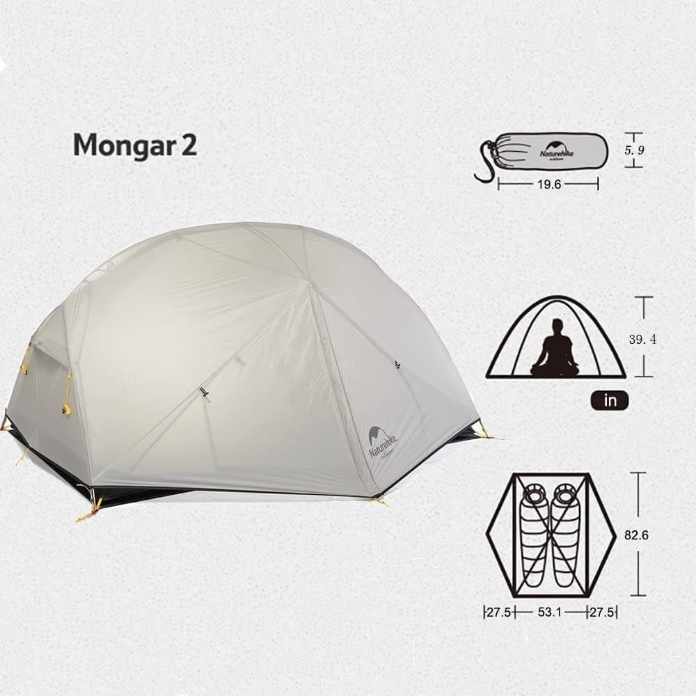 چادر کمپینگ دو نفره نیچرهایک مدل Mongar Ultralight — تصویر ۶