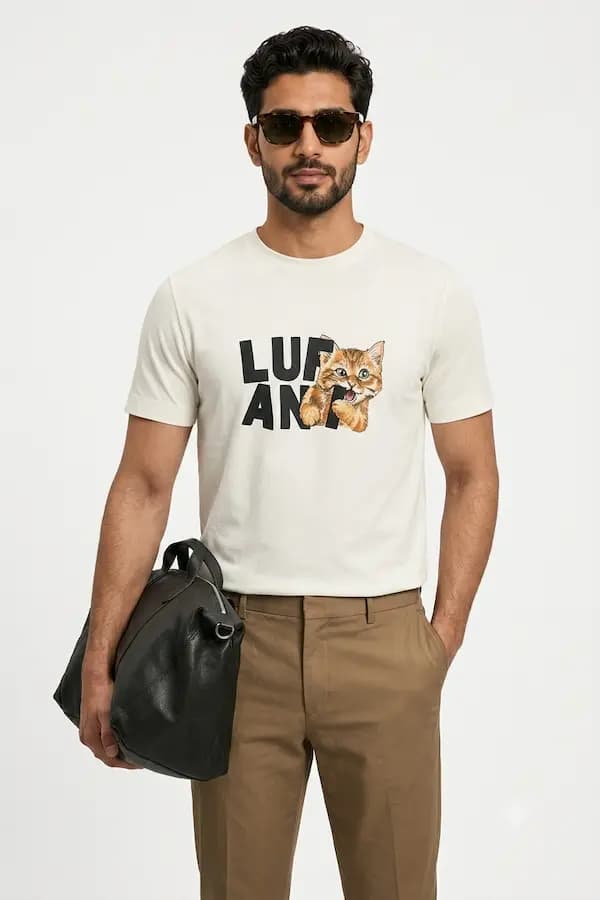 تیشرت مردانه طرح گرافیکی Max برند Lufian — تصویر ۲