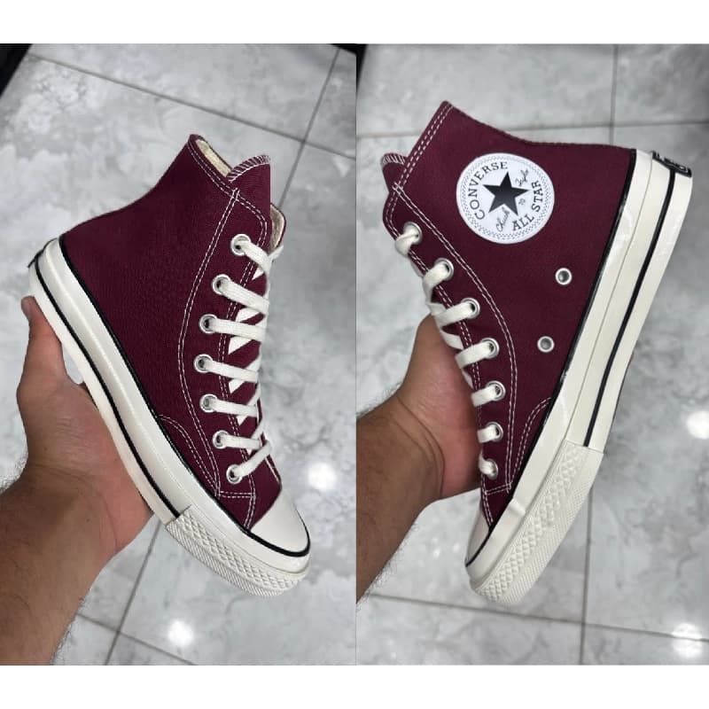 کفش کانورس آل استار 1970 زرشکی Converse Chuck 70 High Wine Red — تصویر ۳