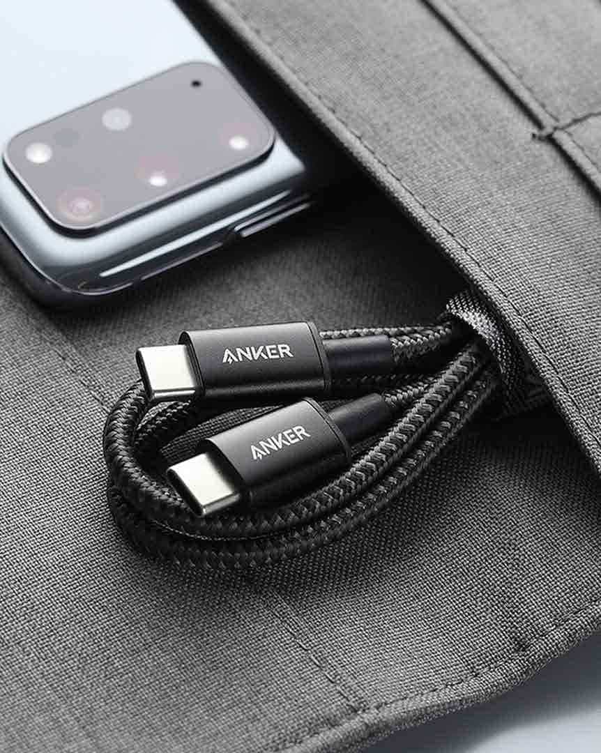 کابل شارژ فست Anker Type-C to Type-C مدل A8752H11 60W – مشکی (گارانتی 6 ماهه شرکتی) — تصویر ۴