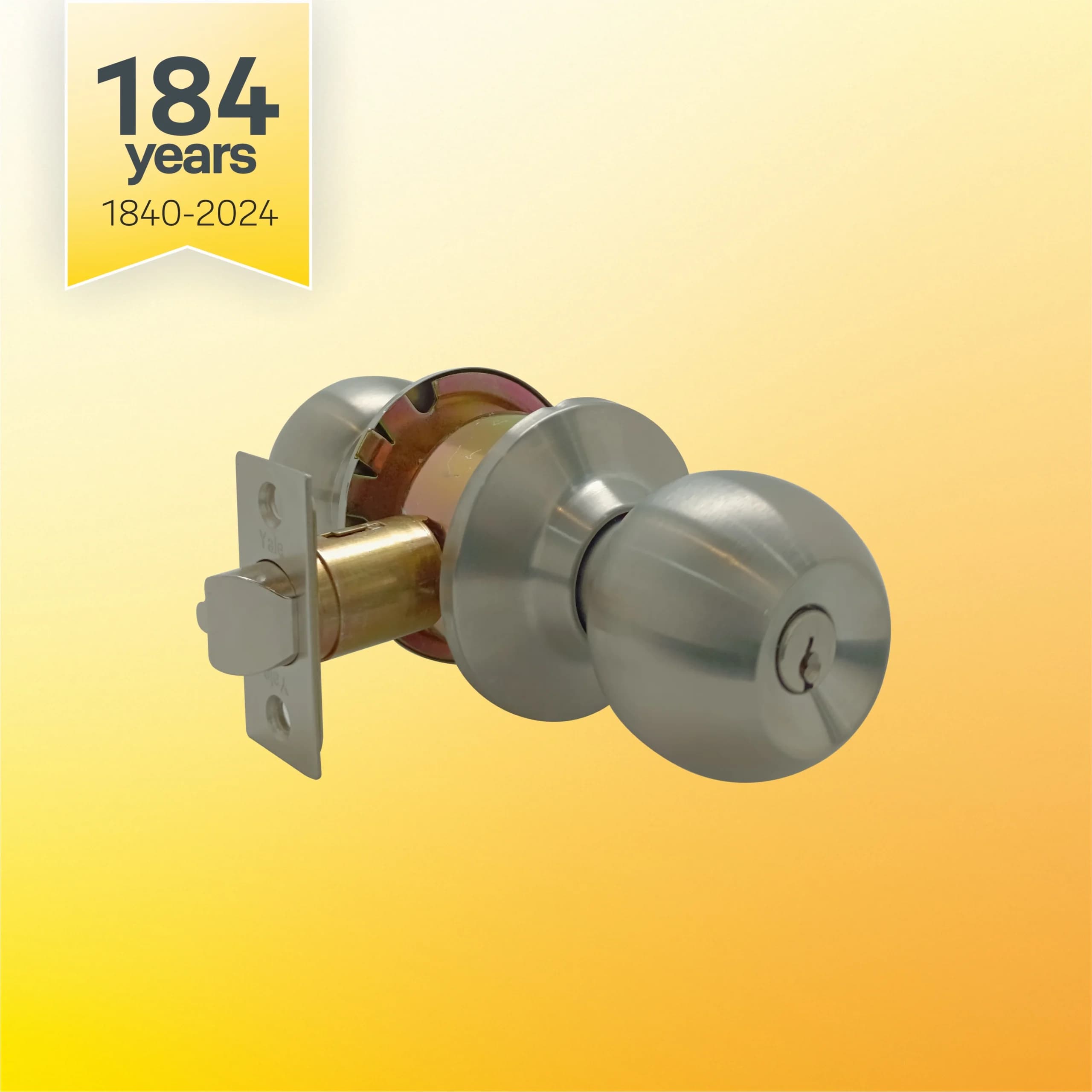 دستگیره در گرد مدل BRUSERTANG KNOB SET A871PB 70mm — تصویر ۲