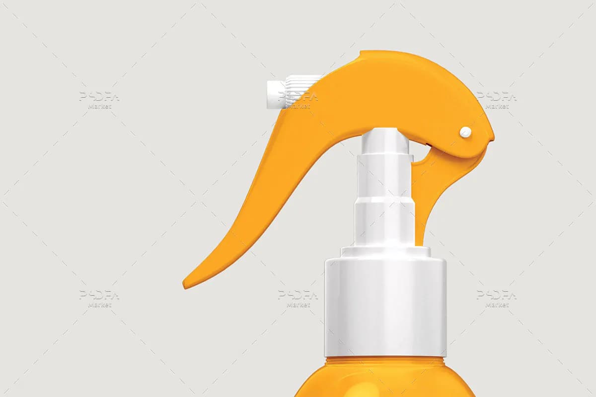 موکاپ بطری اسپری پلاستیکی ماشه — تصویر ۸