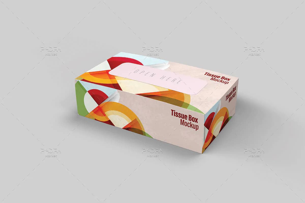 8 موکاپ جعبه دستمال کاغذی با کیفیت بالا — تصویر ۶