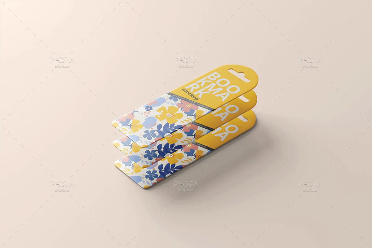 موکاپ بوک مارک و نشانک کتاب — تصویر ۲