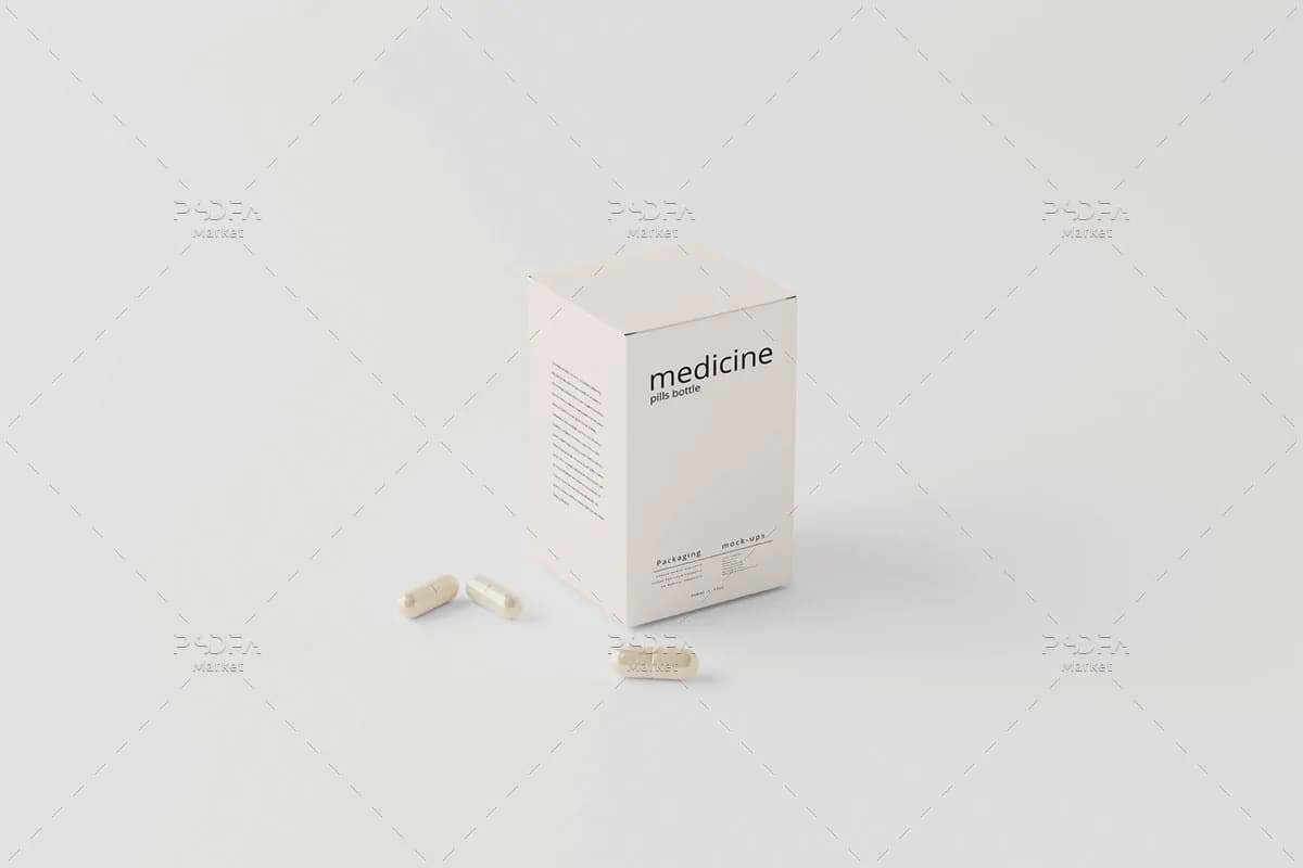 موکاپ قوطی کپسول دارویی — تصویر ۵