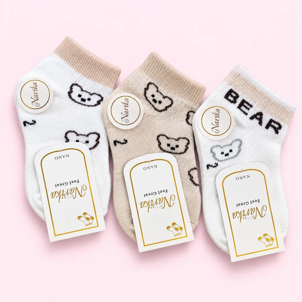جوراب مچی خرسی ناریکا مدل BEAR در ۳ طرح