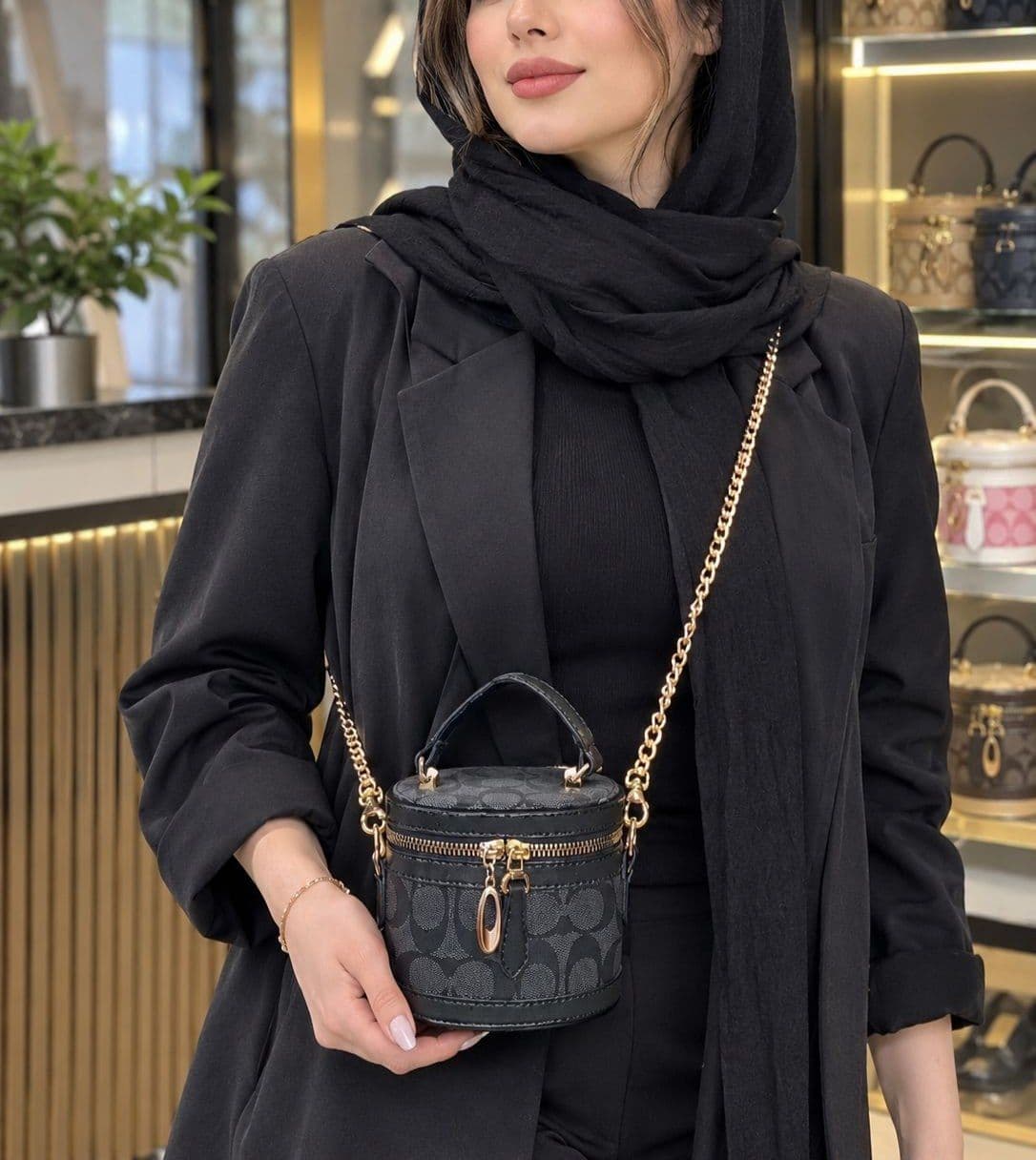 مینی بگ صندوقی گرد با بلند قیطونی
