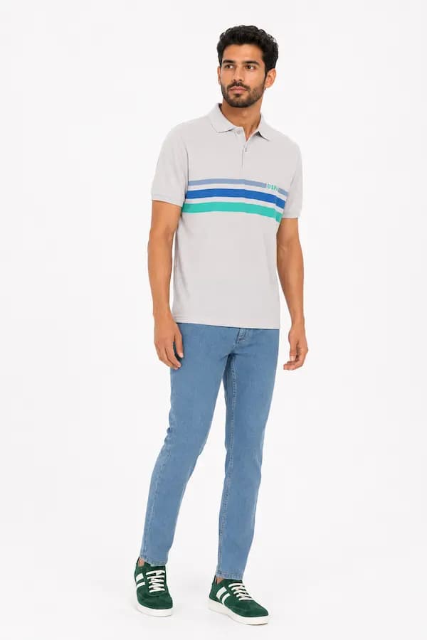 تیشرت مردانه U.S. Polo Assn با یقه پولو — تصویر ۲