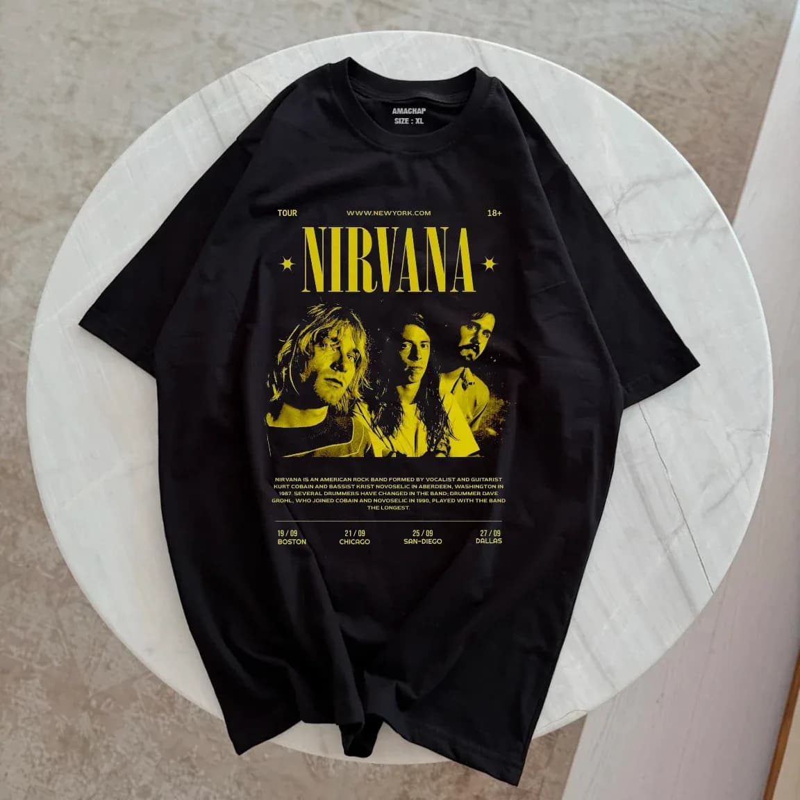 تیشرت طرح نیروانا مدل NewYork Concert