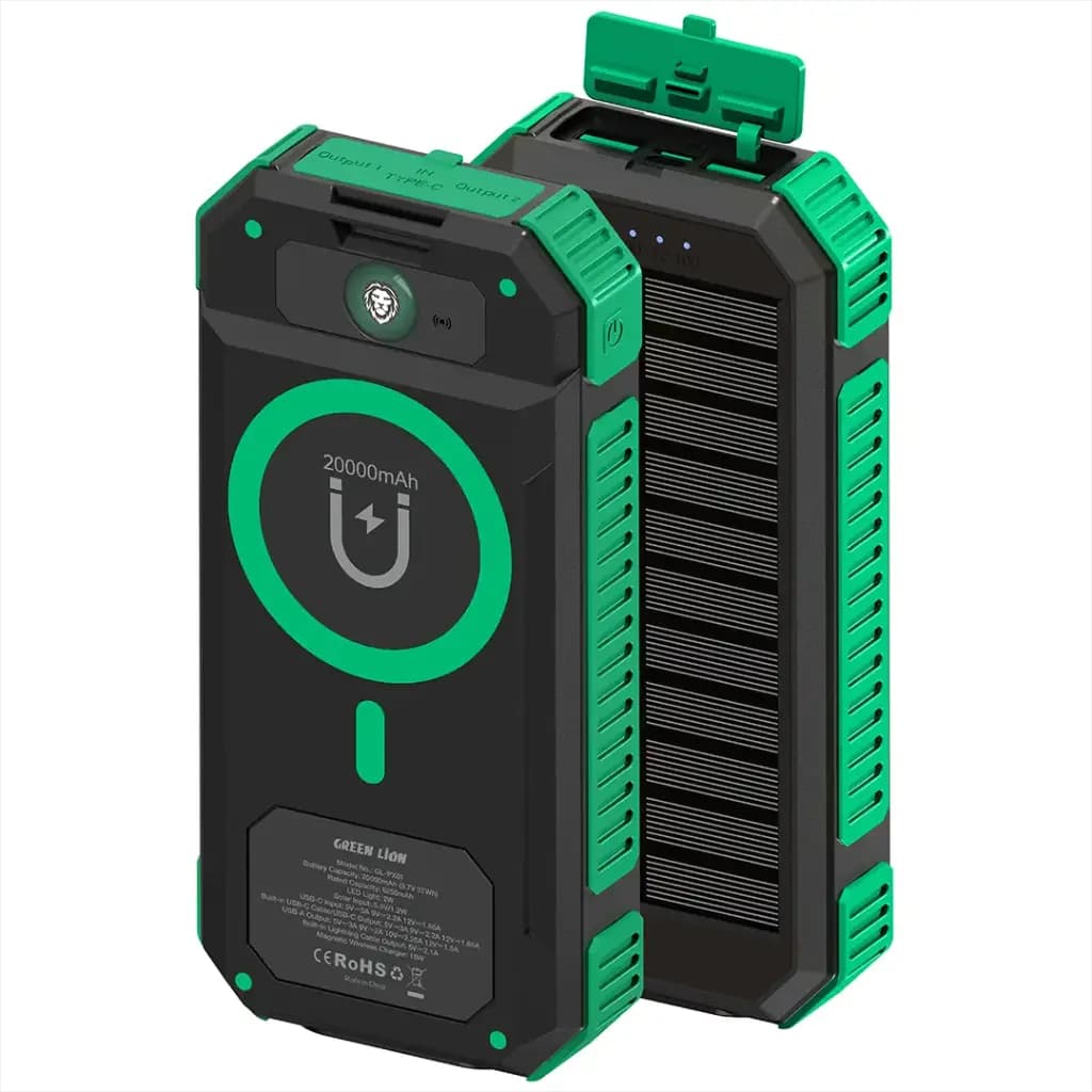 پاوربانک خورشیدی Green Lion Solar Flex 20000mAh