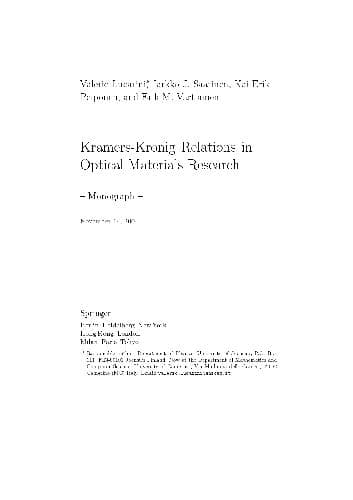 دانلود کتاب Nonlinear Optics Material Research