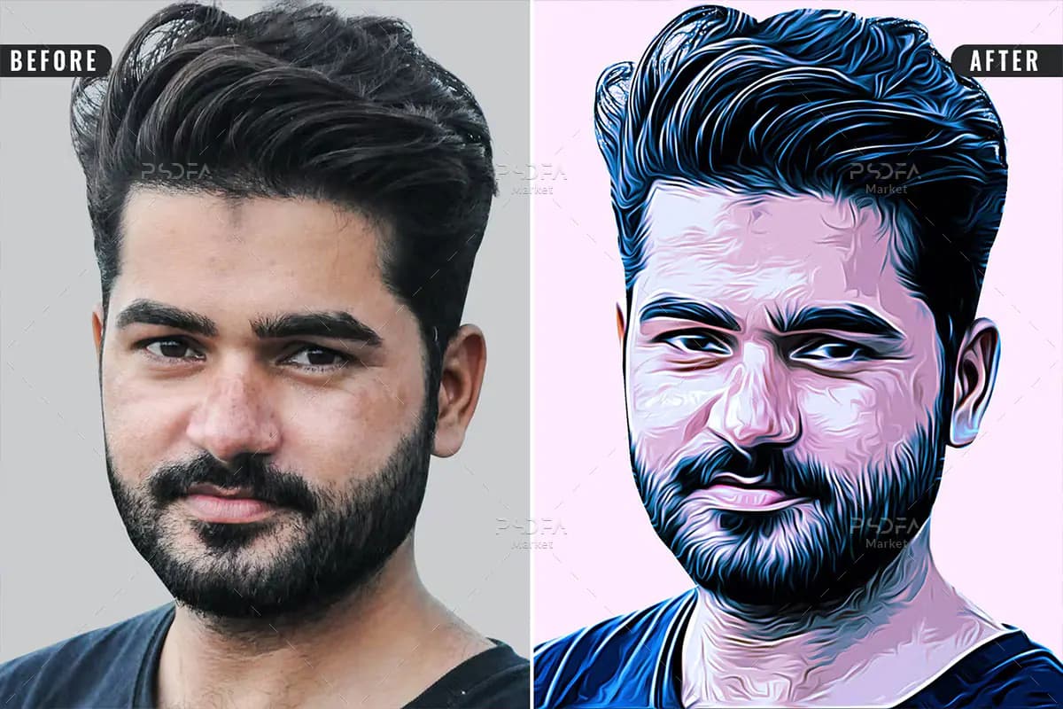 افکت عکس نقاشی رنگ روغن فتوشاپ — تصویر ۴