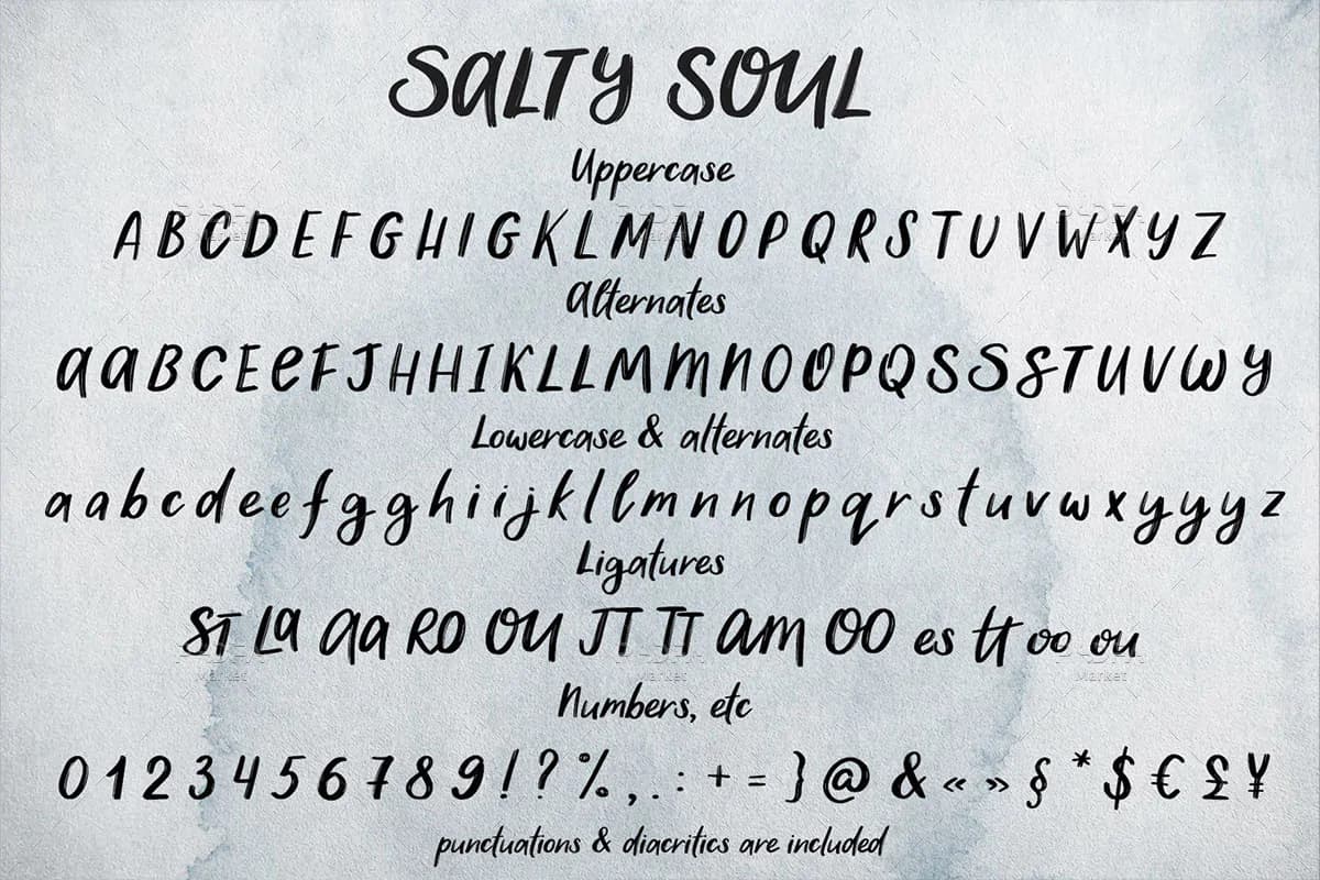 براش فونت دستنویس Salty Soul — تصویر ۵
