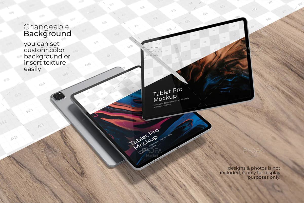 18 موکاپ تبلت آیپد پرو iPad Pro — تصویر ۲