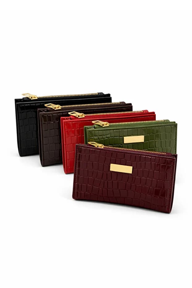 کیف پول زنانه طرح پوست کروکودیل Adelina Bags — تصویر ۲