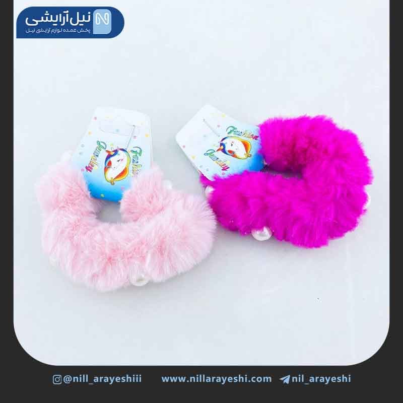 کش مو کارتی خز دار نگین دار ده عددی کد 10