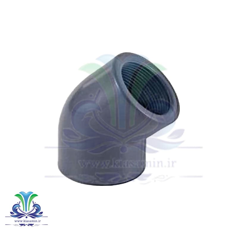 زانو 45 درجه یکسر دنده upvc