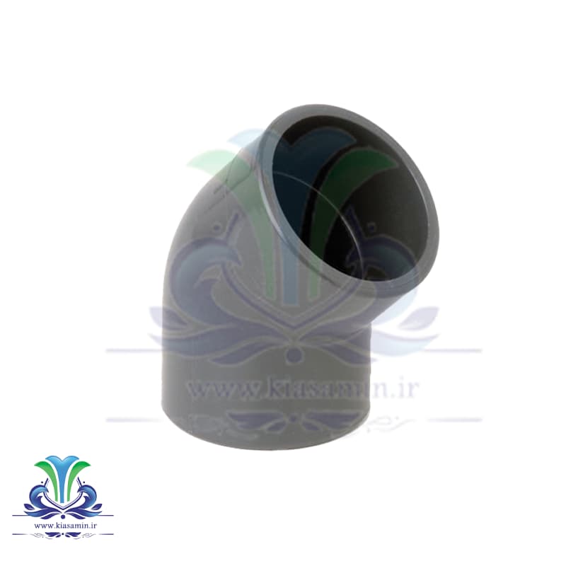 زانو 45 درجه چسبی upvc