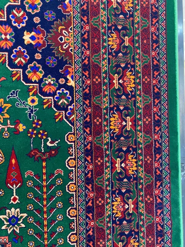 فرش طرح دستباف 700 شانه زمینه سبز کد 771092 — تصویر ۶