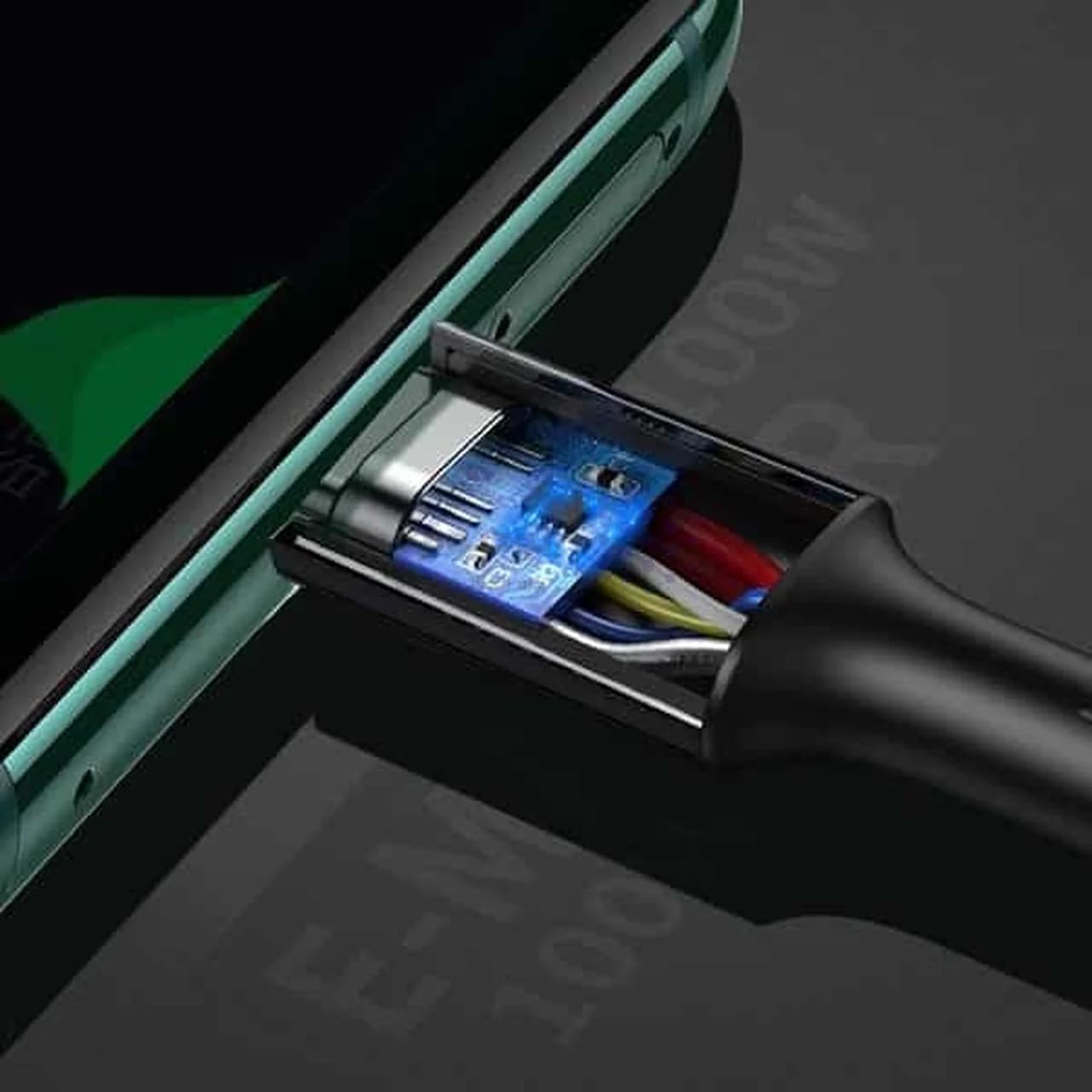 کابل شارژ PD و فست UGREEN Type-C To Type-C مدل 100W 80371 – مشکی (گارانتی 18 ماهه آسان پیشرو)(80371) — تصویر ۵