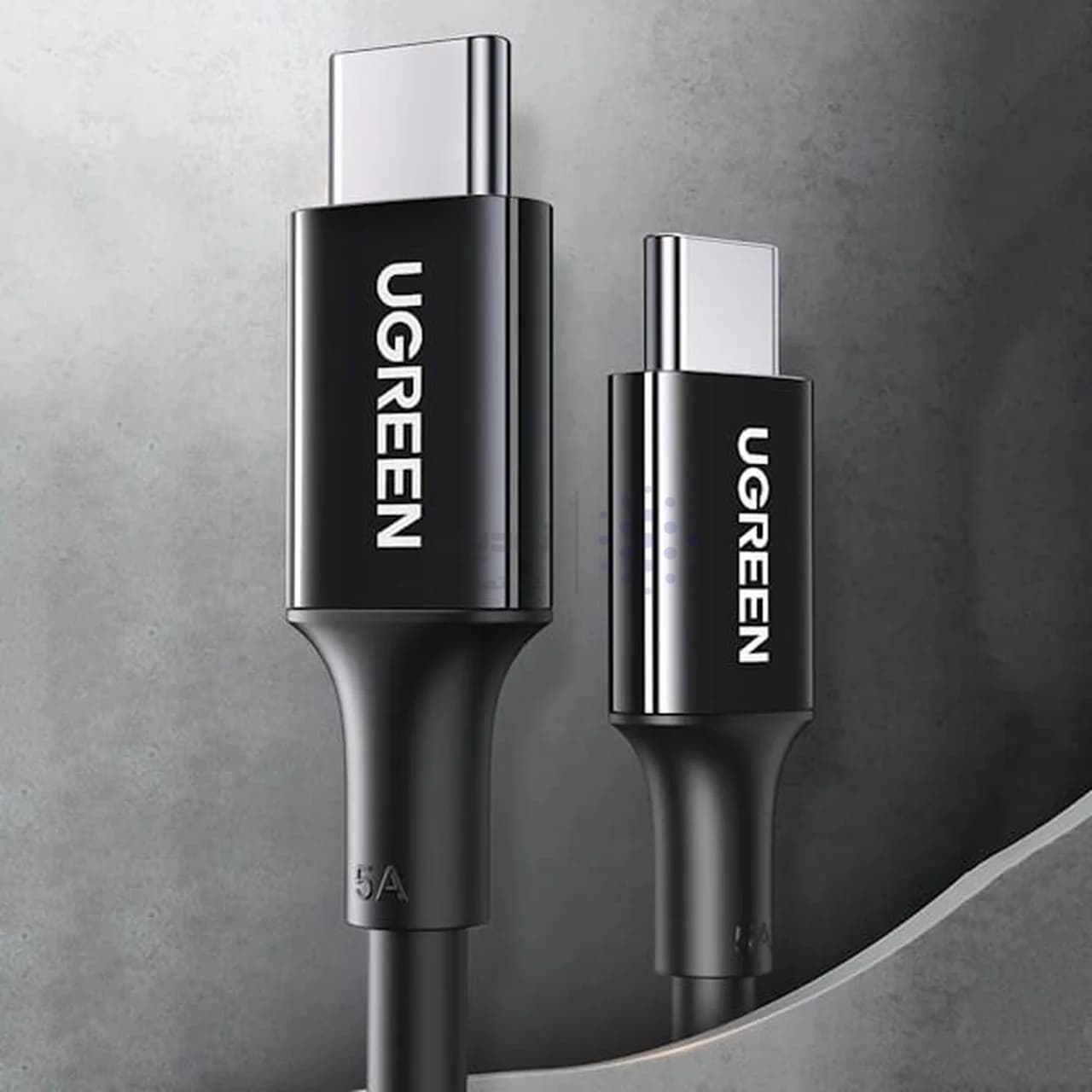 کابل شارژ PD و فست UGREEN Type-C To Type-C مدل 100W 80371 – مشکی (گارانتی 18 ماهه آسان پیشرو)(80371) — تصویر ۲