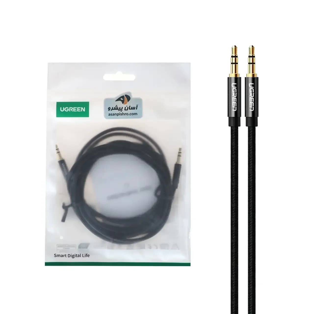 کابل دو متری UGREEN Aux مدل 50363 – مشکی(50363)