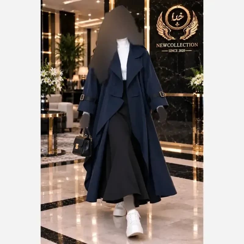 ست شنل و دامن پاییزه سوپرمازراتی گرم بالا فری سایز 38 تا 46 — تصویر ۵