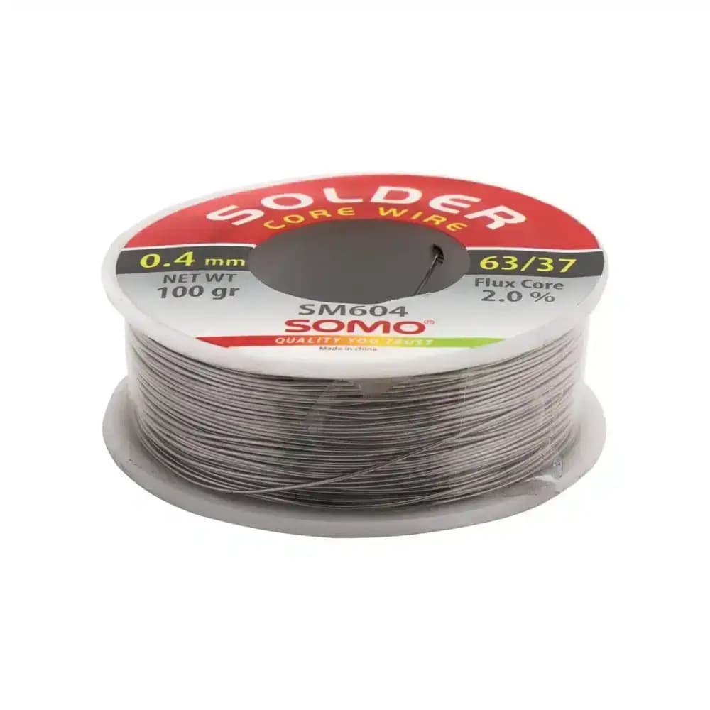 سیم لحیم قطر 0.4 میلی متر 100 گرم سومو مدل SOMO SM604