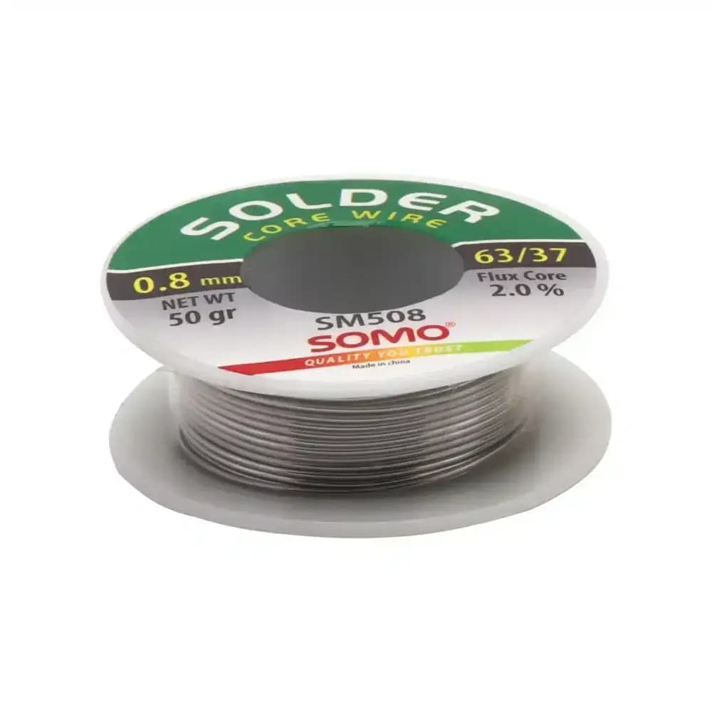سیم لحیم قطر 0.8 میلی متر 50 گرم سومو مدل SOMO SM508