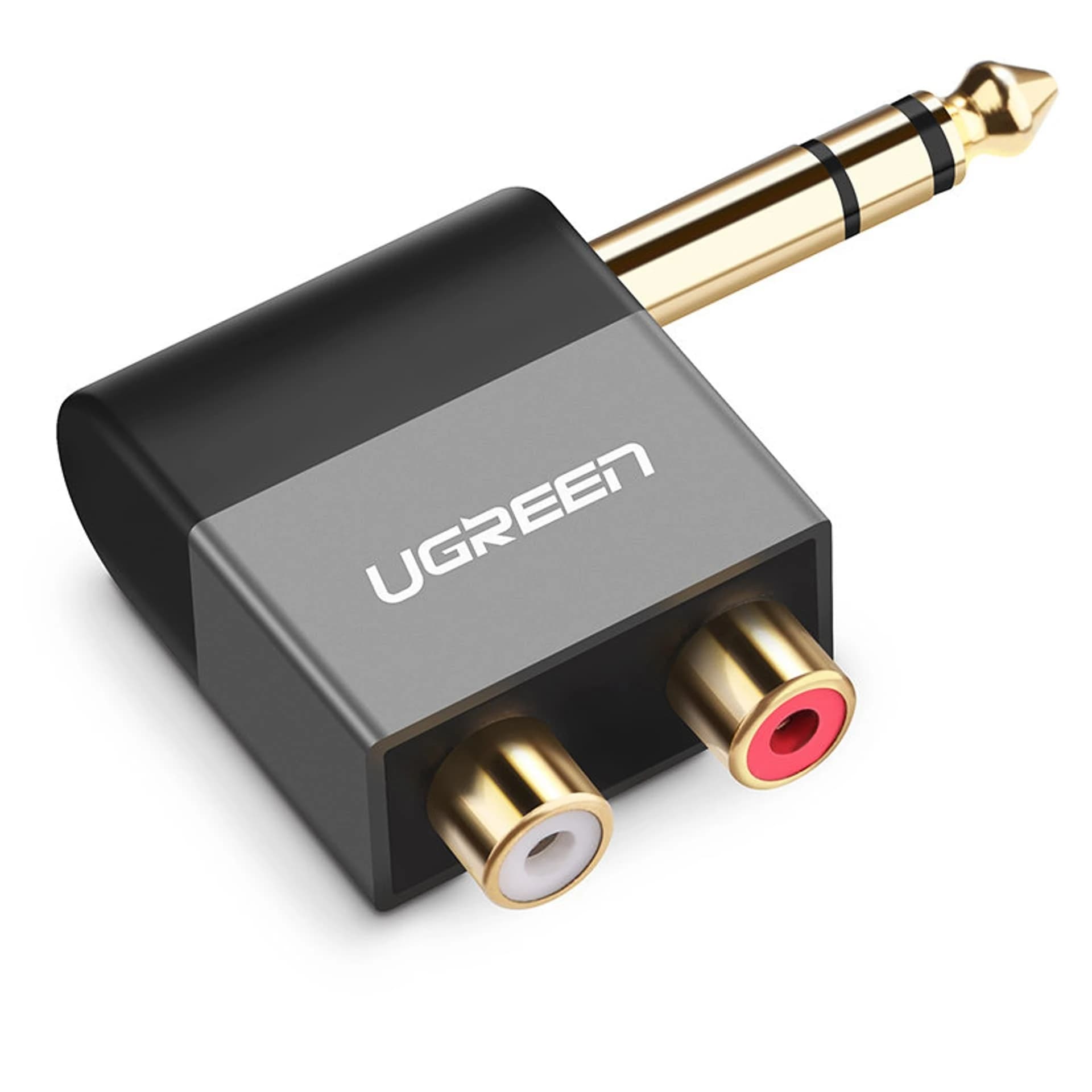 مبدل صدا یوگرین مدل UGREEN AV147 6.35 Male to 2x RCA Female Adapter AV147 — تصویر ۲